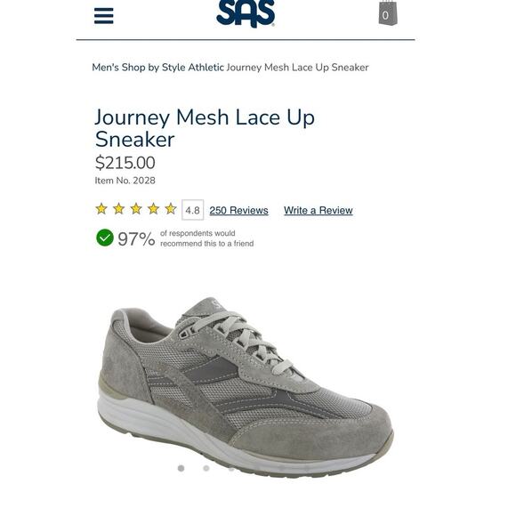 SAS Women’s sz 7 Grey Journey Mesh Lace Up Sneakers Comfort Diabetic Medicare - Picture 11 of 11